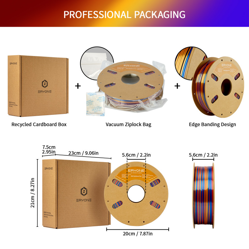Eryone Rainbow Rapid Silk PLA Shadow Eryone Rainbow Rapid Silk PLA Shadow