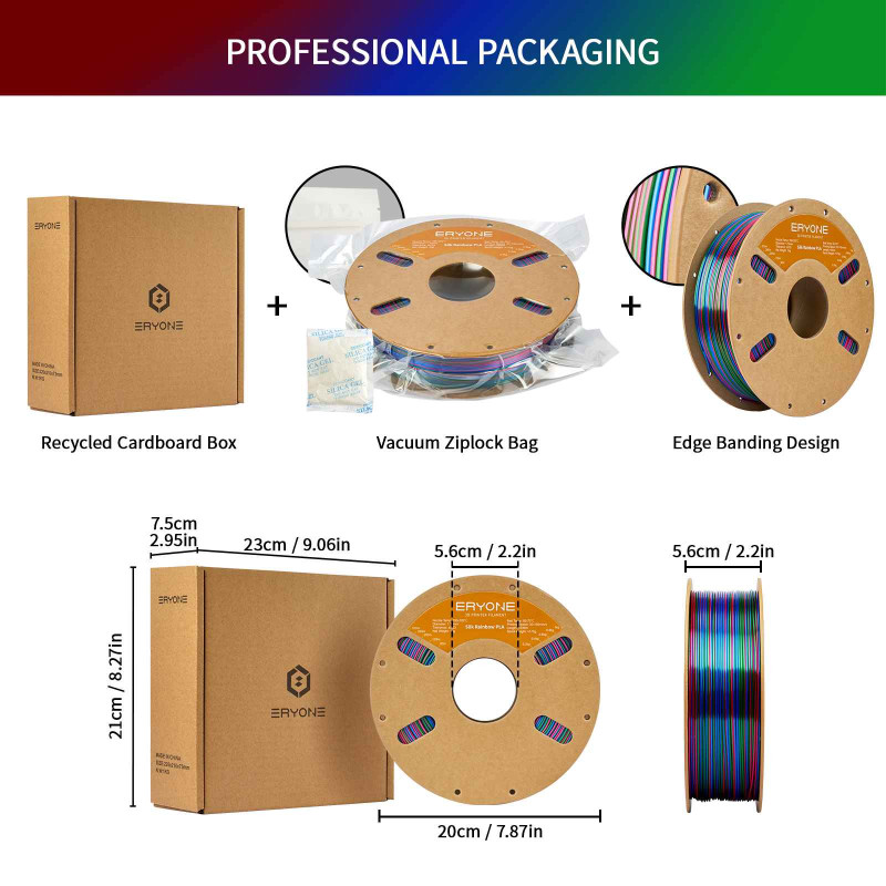 Eryone Rainbow Rapid Silk PLA Vortex Eryone Rainbow Rapid Silk PLA Vortex