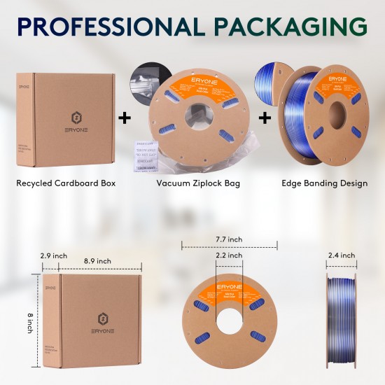 Eryone Dual-Color Silk PLA Midnight blue & Silver