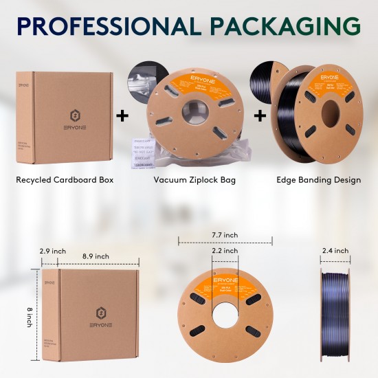 Eryone Dual-Color Silk PLA Midnight Blue & Black Eryone Dual-Color Silk PLA Midnight Blue & Black