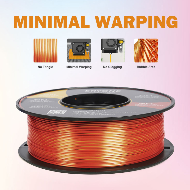 Eryone Dual-Color Silk PLA Gold & Copper / Goud & Koper Filament