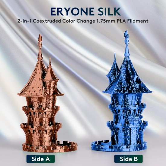 Eryone Dual-Color Silk PLA Orange & Blue