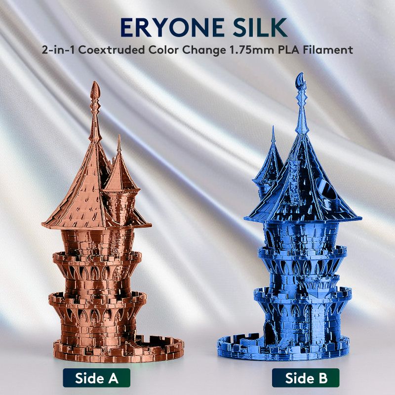Eryone Dual-Color Silk PLA Orange & Blue Eryone Dual-Color Silk PLA Orange & Blue