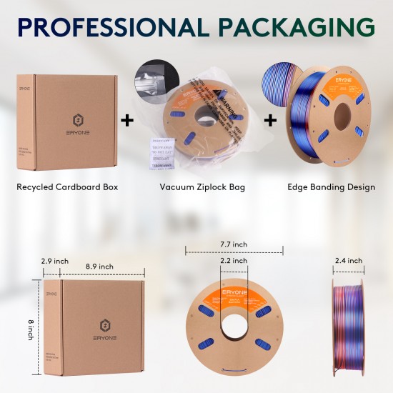 Eryone Dual-Color Silk PLA Orange & Blue