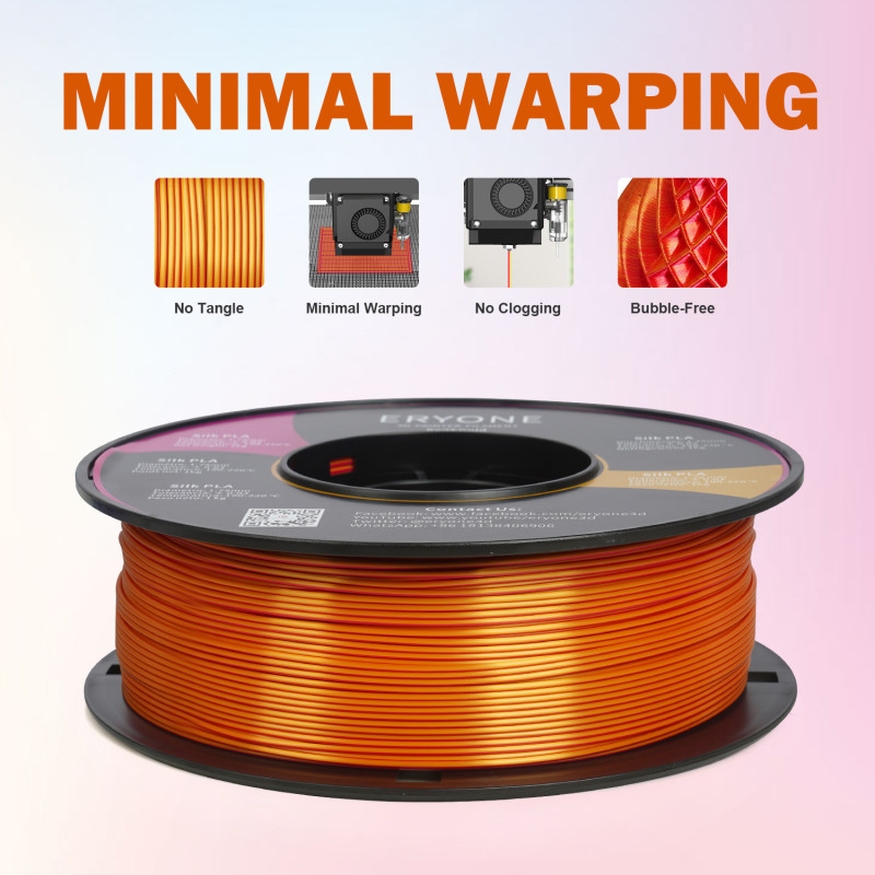 Eryone Dual-Color Silk PLA Red & Gold / Rood & Goud Filament