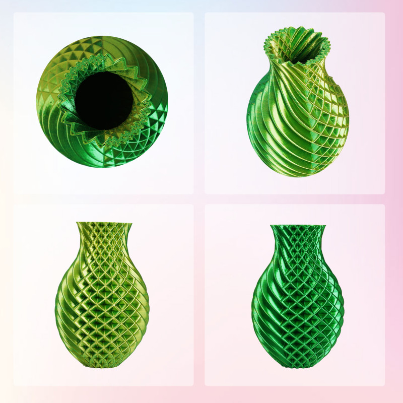 Eryone Dual-Color Silk PLA Yellow & Green / Geel & Groen Filament Eryone Dual-Color Silk PLA Yellow & Green / Geel & Groen Filament