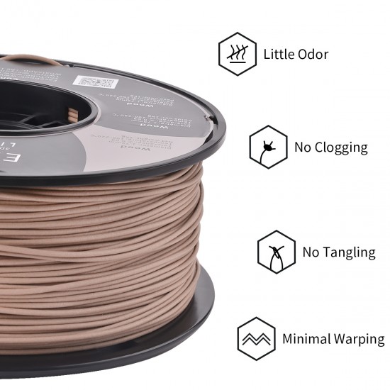 Eryone PLA Wood Light Brown / Licht Bruin Filament