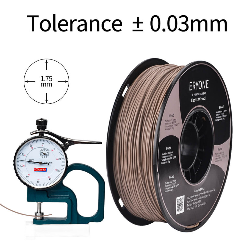Eryone Wood PLA Light Brown / Licht Bruin Filament Eryone Wood PLA Light Brown / Licht Bruin Filament