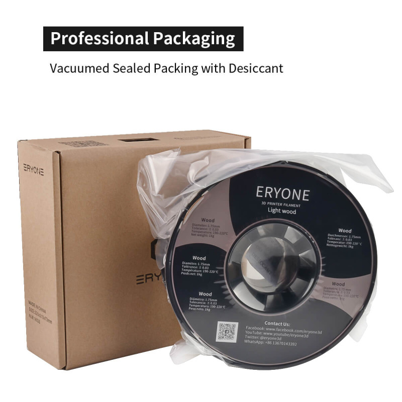 Eryone Wood PLA Light Brown / Licht Bruin Filament Eryone Wood PLA Light Brown / Licht Bruin Filament