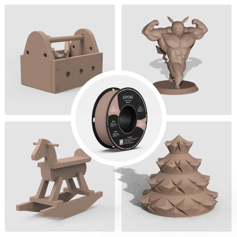 Eryone Wood PLA Light Brown / Licht Bruin Filament Eryone Wood PLA Light Brown / Licht Bruin Filament