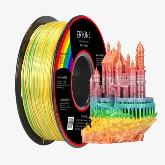 Eryone Rainbow Silk PLA Mini Rainbow / Mini Regenboog Filament