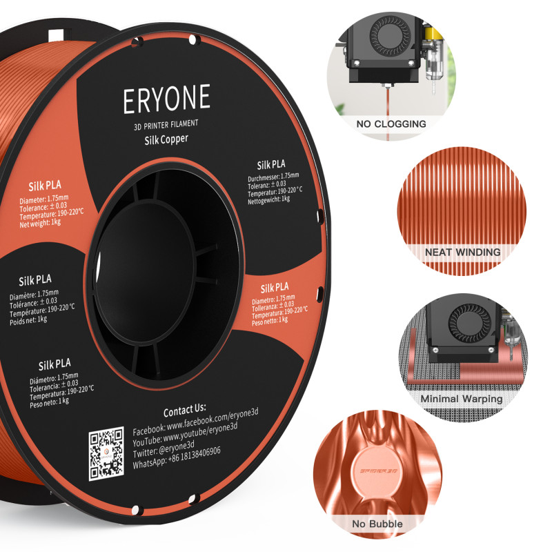 Eryone Silk PLA Copper / Koper Filament
