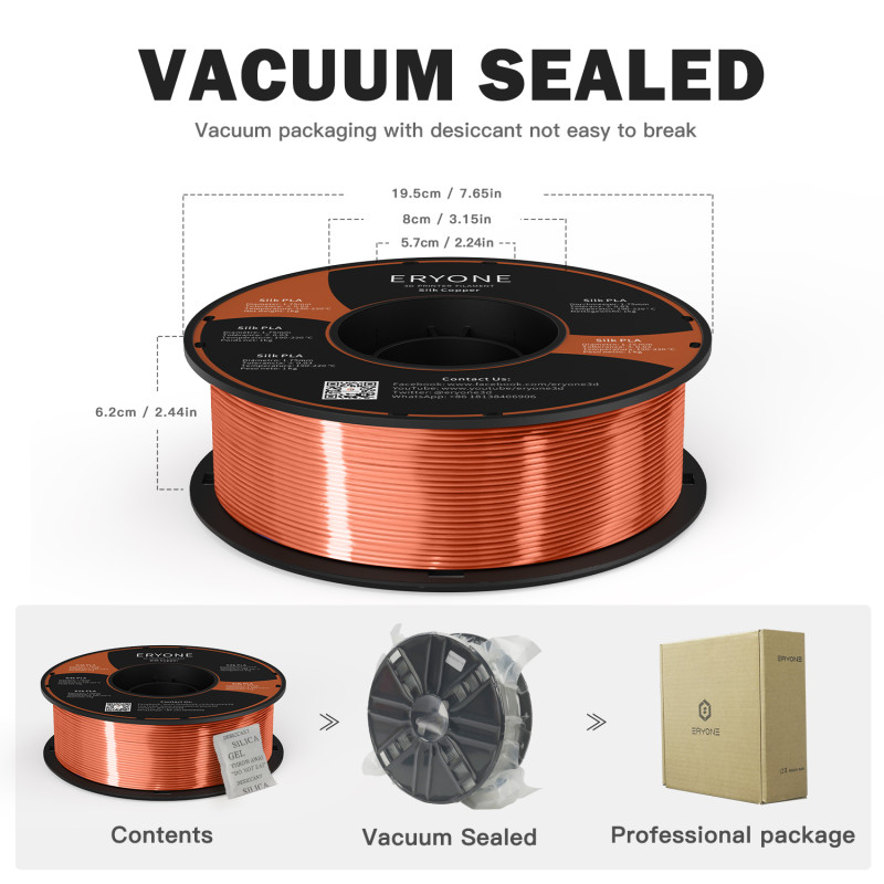 Eryone Silk PLA Copper / Koper Filament