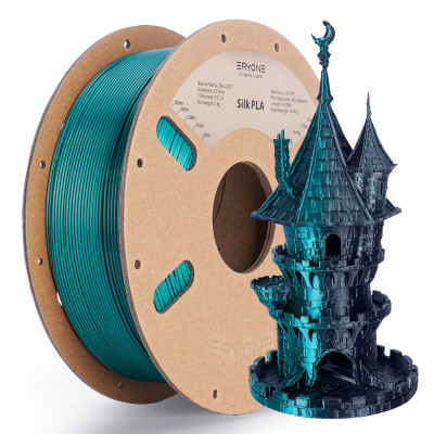 Eryone Dual-Color Silk PLA Black & Emerald green / Zwart & Smaragdgroen
