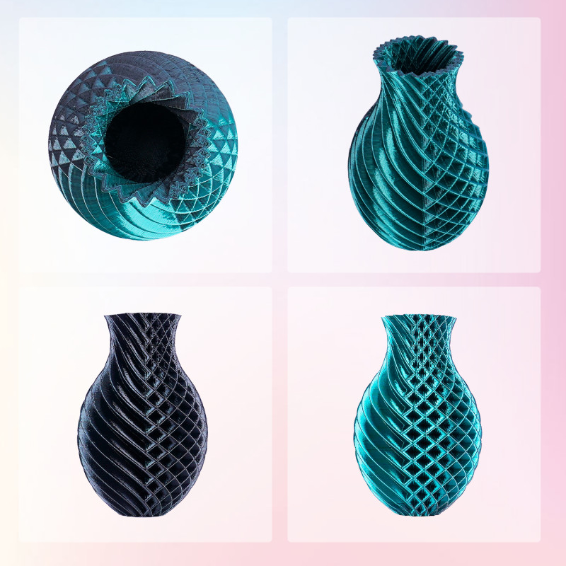 Eryone Dual-Color Silk PLA Black & Emerald green / Zwart & Smaragdgroen