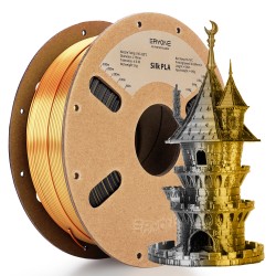 Eryone Dual-Color Silk PLA Black & Dark Gold / Zwart & Donker Goud Filament