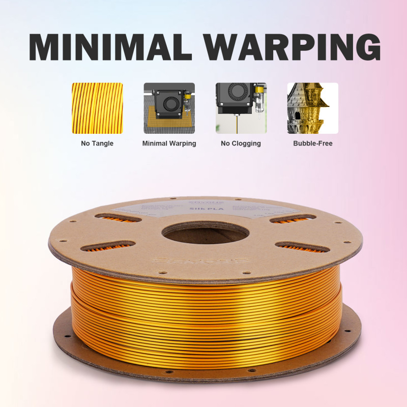 Eryone Dual-Color Silk PLA Black & Dark Gold / Zwart & Donker Goud Filament