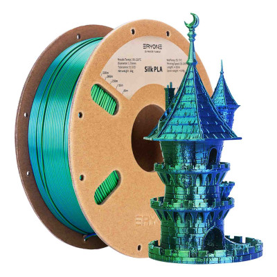 Eryone Dual-Color Silk PLA Blue & Green / Blauw & Groen Filament Eryone Dual-Color Silk PLA Blue & Green / Blauw & Groen Filament
