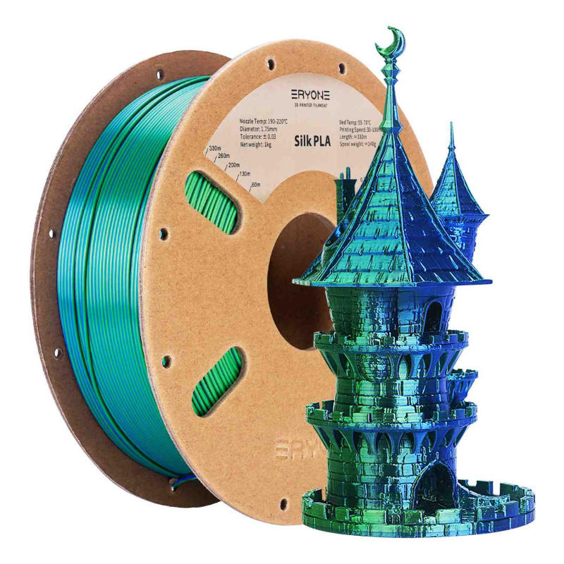 Eryone Dual-Color Silk PLA Blue & Green / Blauw & Groen Filament