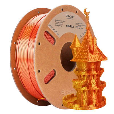 Eryone Dual-Color Silk PLA Gold & Copper / Goud & Koper Filament Eryone Dual-Color Silk PLA Gold & Copper / Goud & Koper Filament