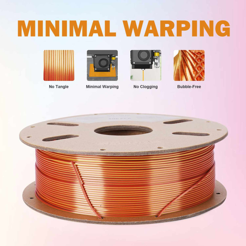 Eryone Dual-Color Silk PLA Gold & Copper / Goud & Koper Filament