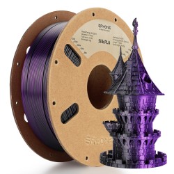 Eryone Dual-Color Silk PLA Black & Purple / Zwart & Paars Filament