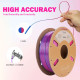 Eryone Dual-Color Silk PLA Red & Blue / Rood & Blauw Filament Eryone Dual-Color Silk PLA Red & Blue / Rood & Blauw Filament