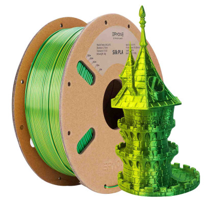 Eryone Dual-Color Silk PLA Yellow & Green / Geel & Groen Filament