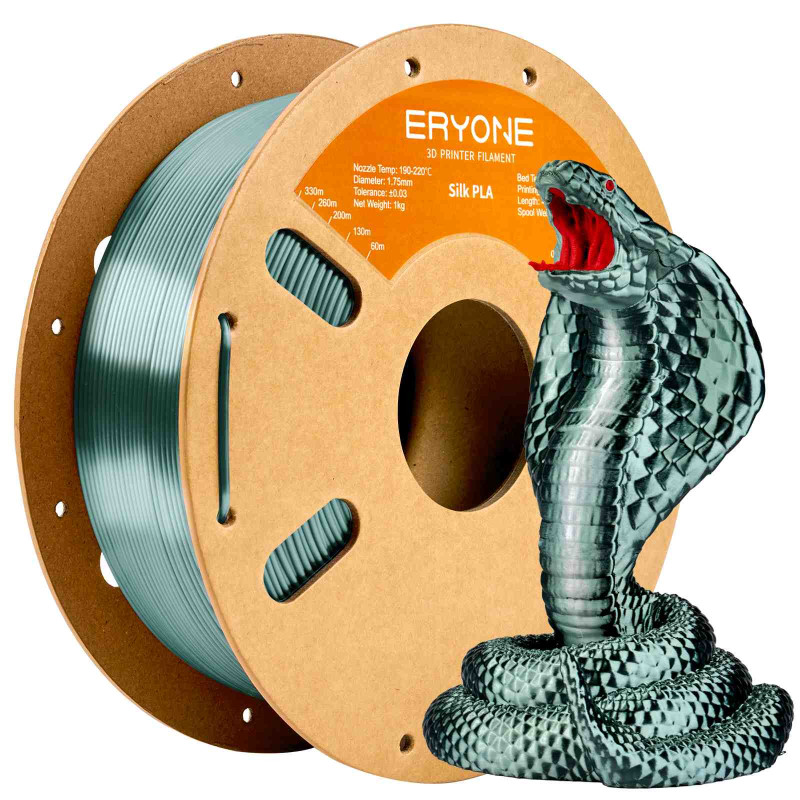 Eryone Silk PLA Emerald Green / Smaragd Groen Filament Eryone Silk PLA Emerald Green / Smaragd Groen Filament
