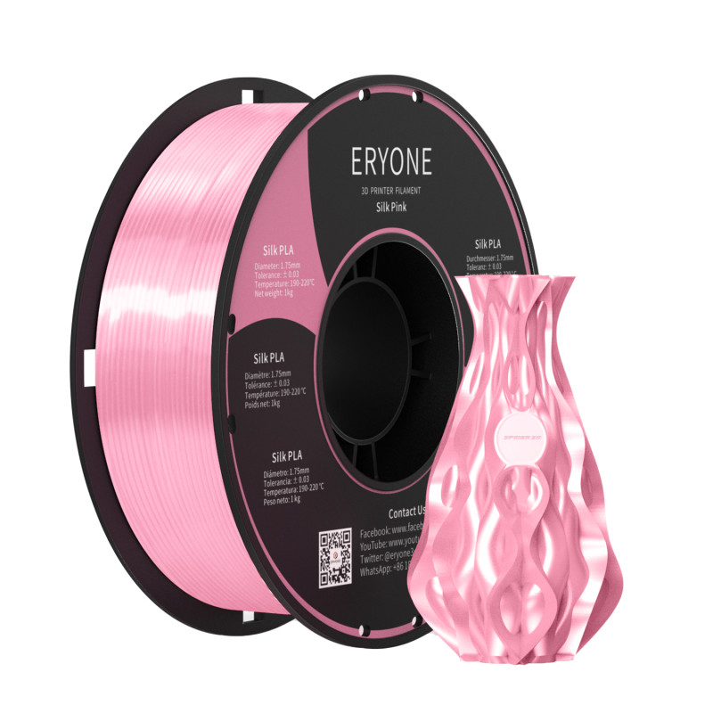 Eryone Silk PLA Pink / Roze Filament Eryone Silk PLA Pink / Roze Filament