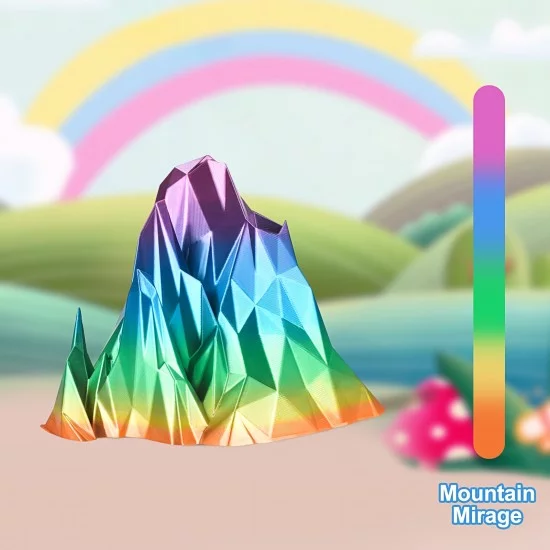 Eryone Rainbow PLA Mountain Mirage / berg luchtspiegeling Filament Eryone Rainbow PLA Mountain Mirage / berg luchtspiegeling Filament