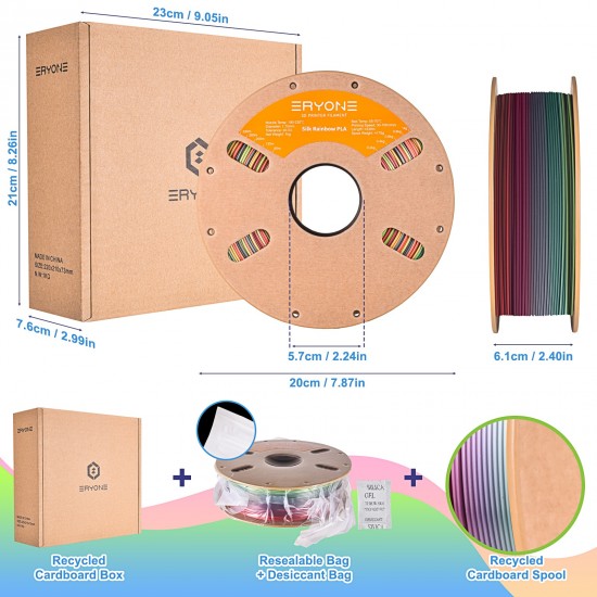Eryone Rainbow PLA Palette / Palette Filament