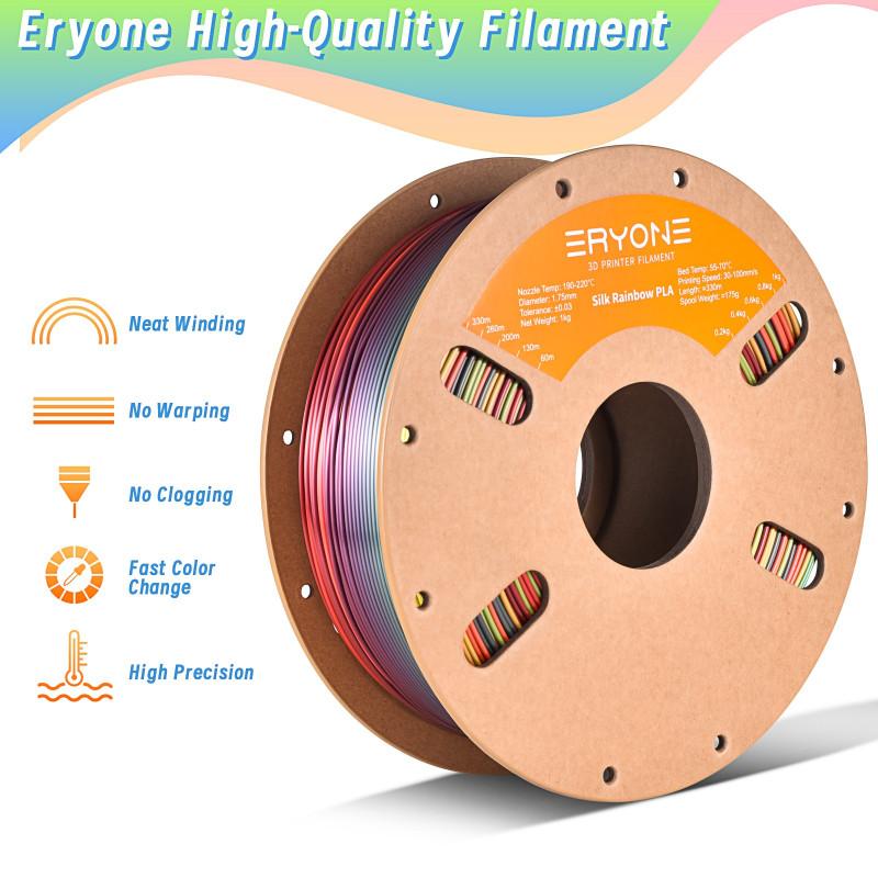 Eryone Rainbow PLA Palette / Palette Filament Eryone Rainbow PLA Palette / Palette Filament