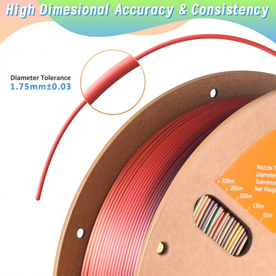 Eryone Rainbow PLA Sunset / Zonsondergang Filament