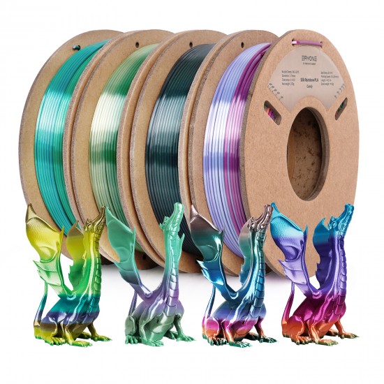Eryone Silk PLA Rainbow Filament Combination Pack
