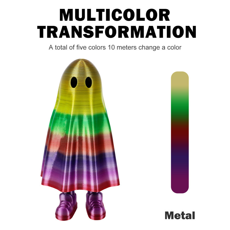 Eryone Rainbow Silk PLA Metal / Metaal Regenboog Filament