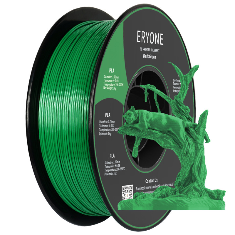 Eryone Standard PLA Dark Green / Donkergroen Filament Eryone Standard PLA Dark Green / Donkergroen Filament