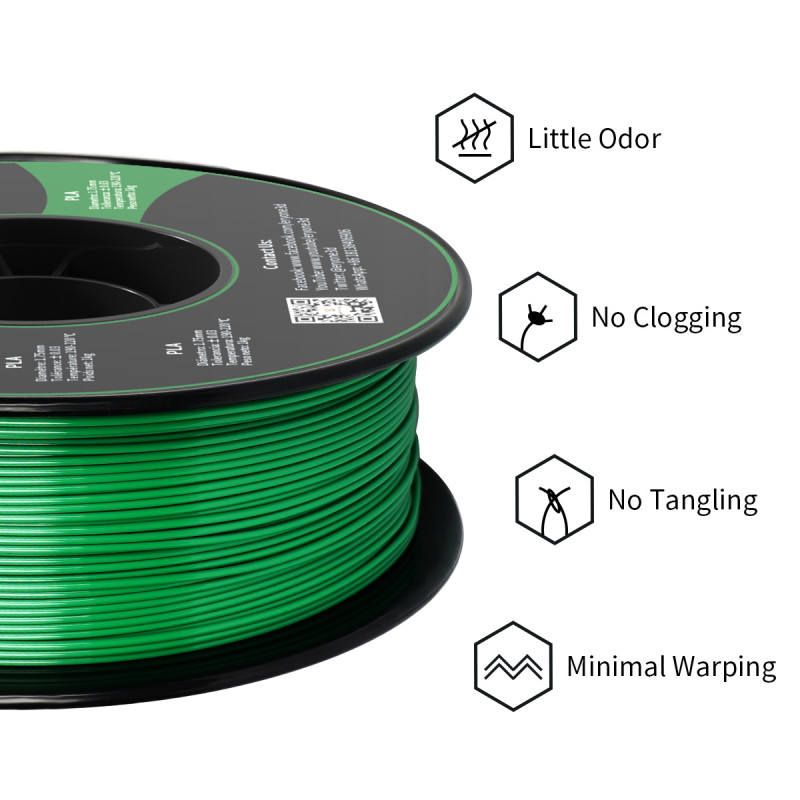 Eryone Standard PLA Dark Green / Donkergroen Filament Eryone Standard PLA Dark Green / Donkergroen Filament