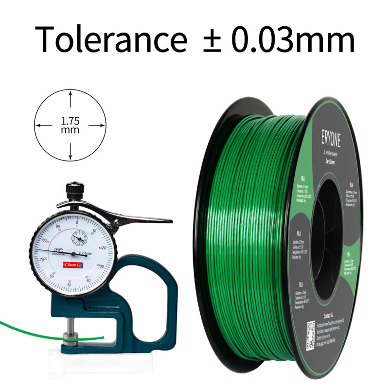 Eryone Standard PLA Dark Green / Donkergroen Filament Eryone Standard PLA Dark Green / Donkergroen Filament