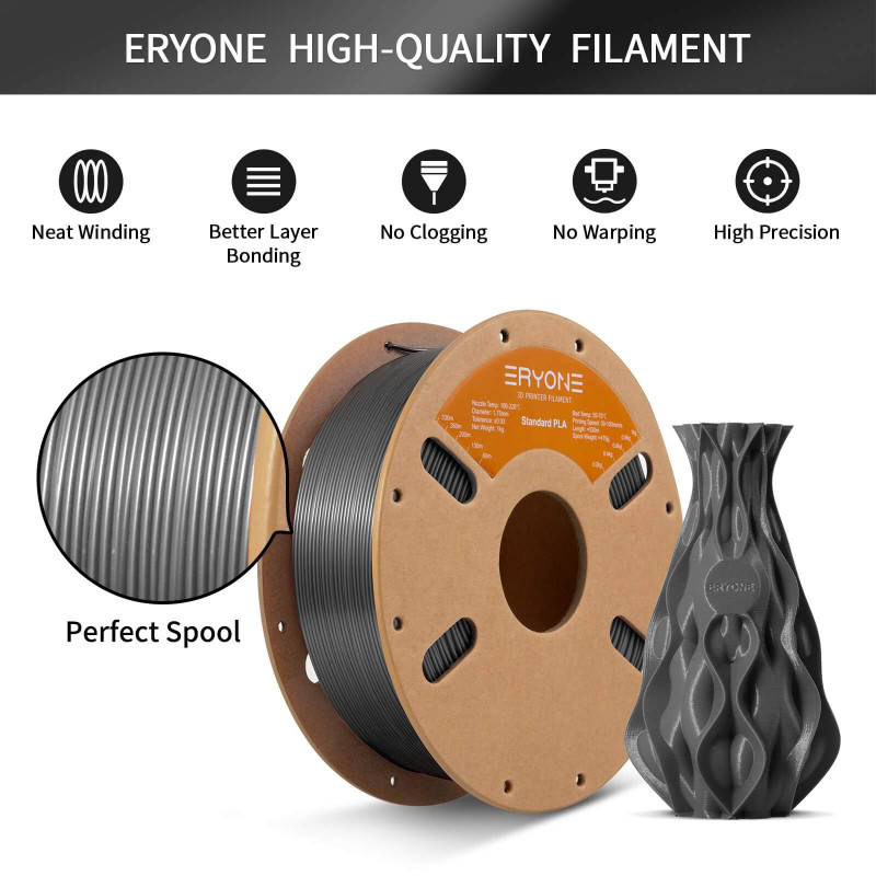Eryone Standard PLA Agate Grey / Agaat Grijs Filament Eryone Standard PLA Agate Grey / Agaat Grijs Filament