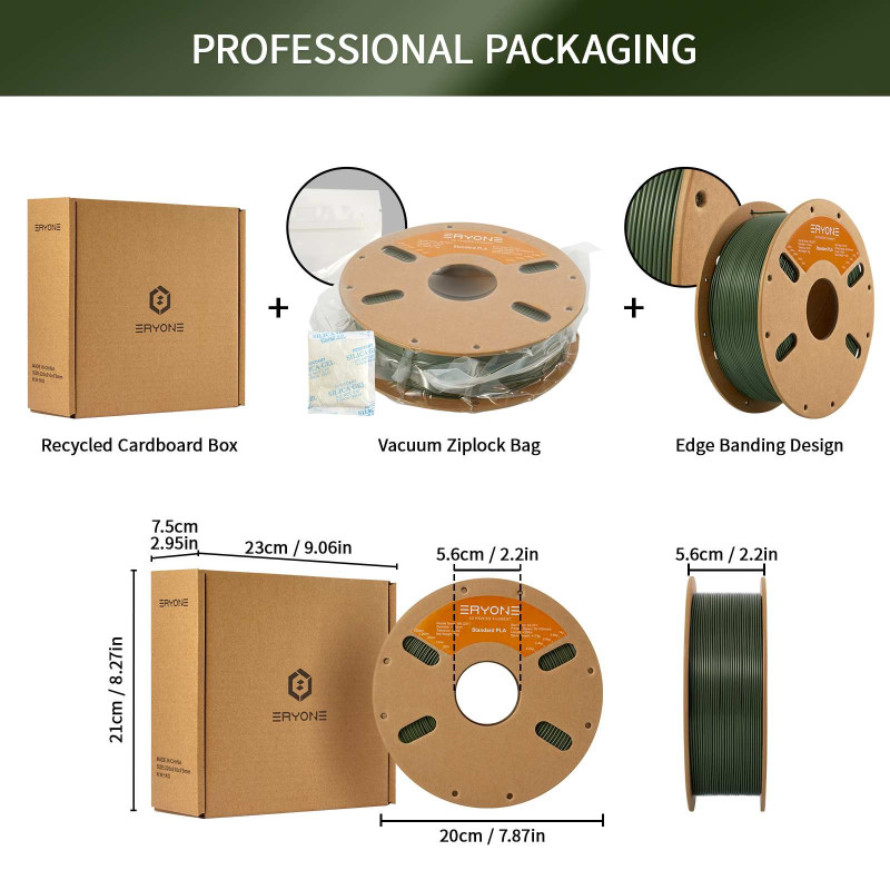 Eryone Standard PLA Army Green / Leger Groen Filament