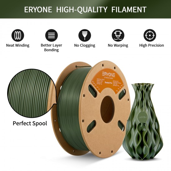 Eryone Standard PLA Army Green / Leger Groen Filament