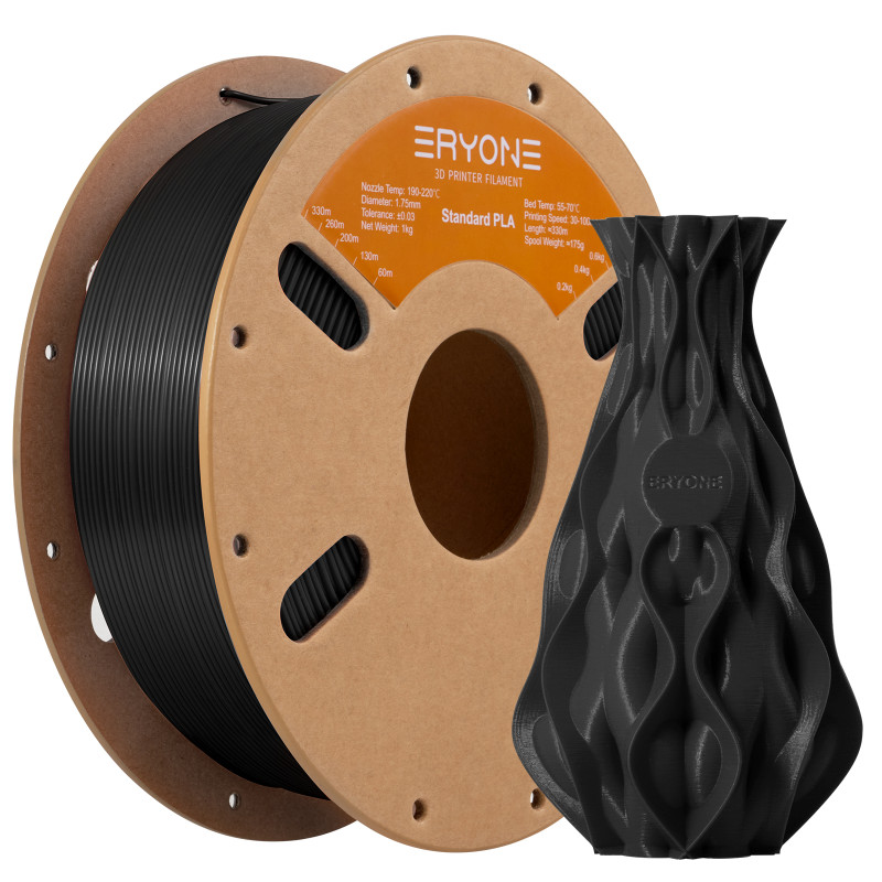 Eryone Standard PLA Carbon Black / Carbon Zwart Filament Eryone Standard PLA Carbon Black / Carbon Zwart Filament
