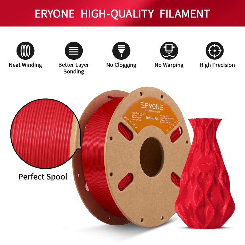 Eryone Standard PLA China Red / Chinees Rood Filament