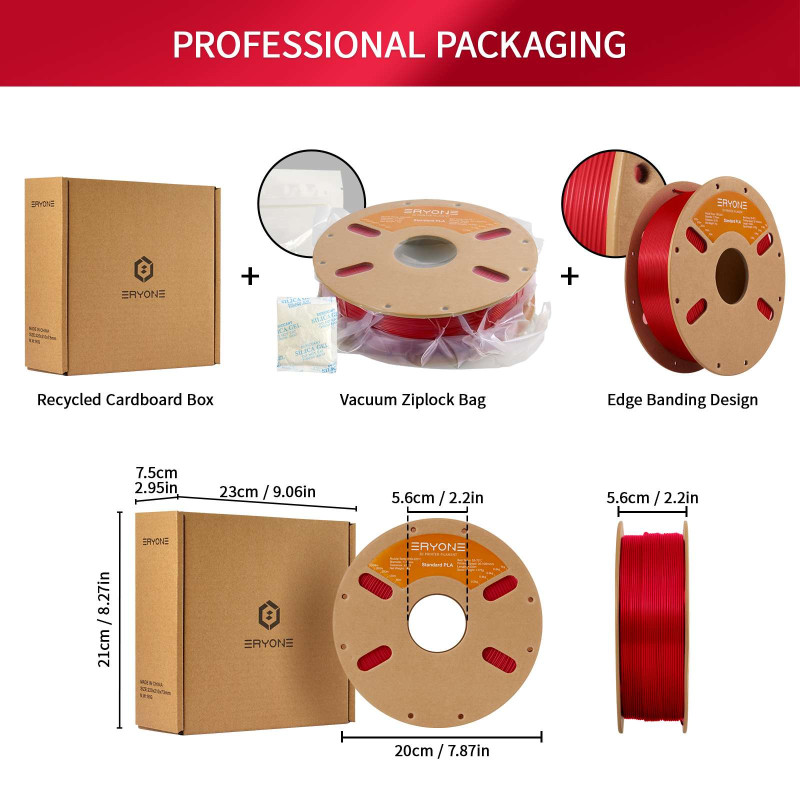 Eryone Standard PLA China Red / Chinees Rood Filament