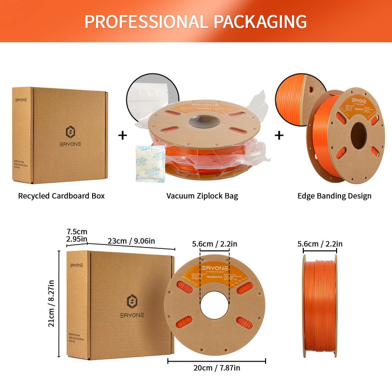 Eryone Standard PLA Orange / Oranje Filament