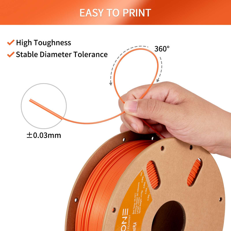 Eryone Standard PLA Orange / Oranje Filament