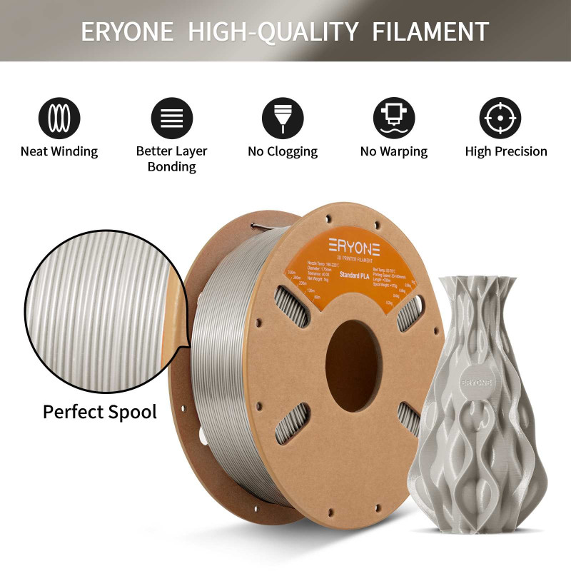 Eryone Standard PLA Signal Grey / Signaal Grijs Filament Eryone Standard PLA Signal Grey / Signaal Grijs Filament
