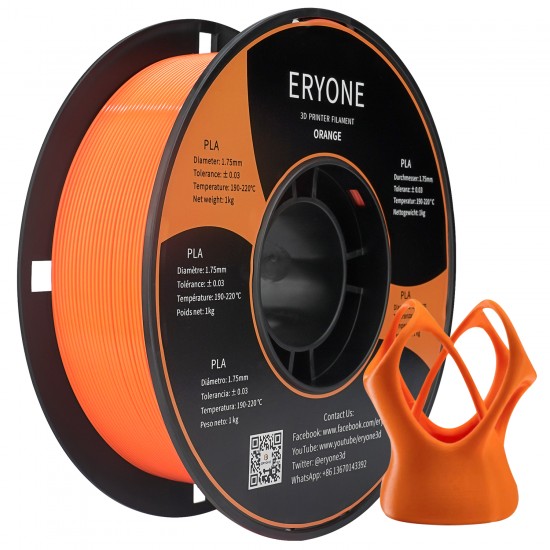 Eryone Standard PLA Orange / Oranje Filament Eryone Standard PLA Orange / Oranje Filament