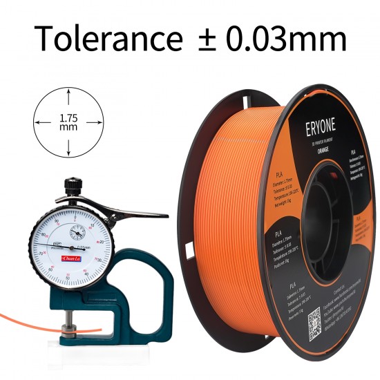 Eryone Standard PLA Orange / Oranje Filament Eryone Standard PLA Orange / Oranje Filament